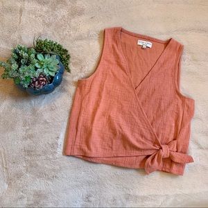 EUC Madewell Texture&Thread Wrap-Tie Tank, size S